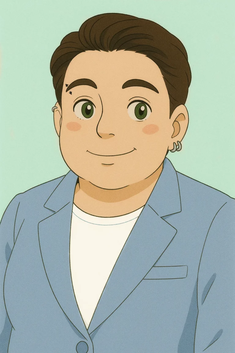 Image portrait façon ghibli de Mélissa Brisard